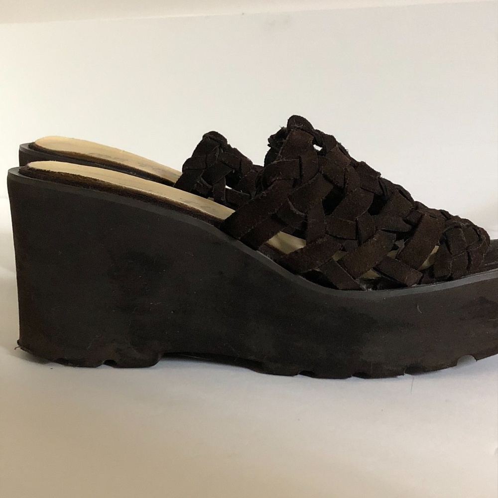 Y2K Me Too platform sandals brown size 8